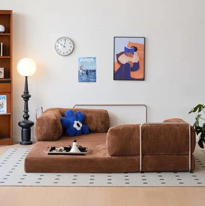 Teddy Sofa – Brown | Versatile Corduroy Comfort