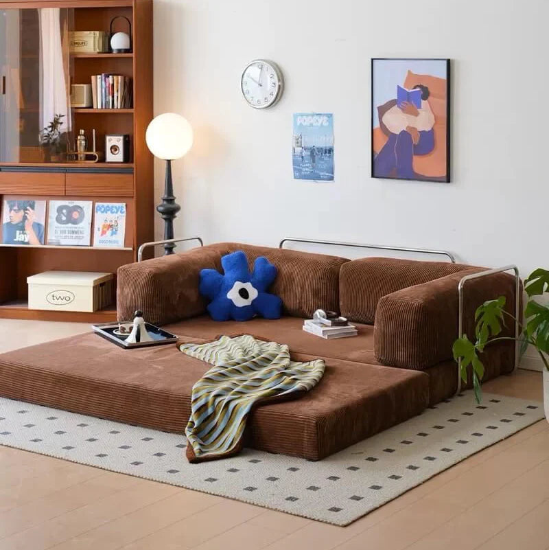 Teddy Sofa – Brown | Versatile Corduroy Comfort