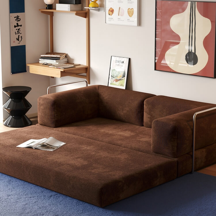 Teddy Sofa – Brown | Versatile Corduroy Comfort