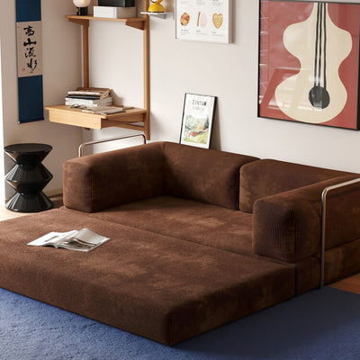 Teddy Sofa – Brown | Versatile Corduroy Comfort